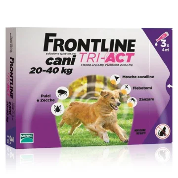 Frontline Tri-Act 3 pipette 4 ml 20-40 kg Trattamento antiparassitario