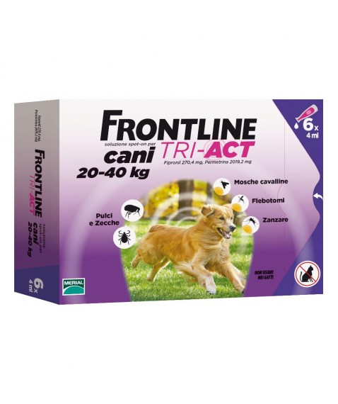 Frontline Tri-Act Soluzione Spot-On Cani 20-40Kg 6x4ml