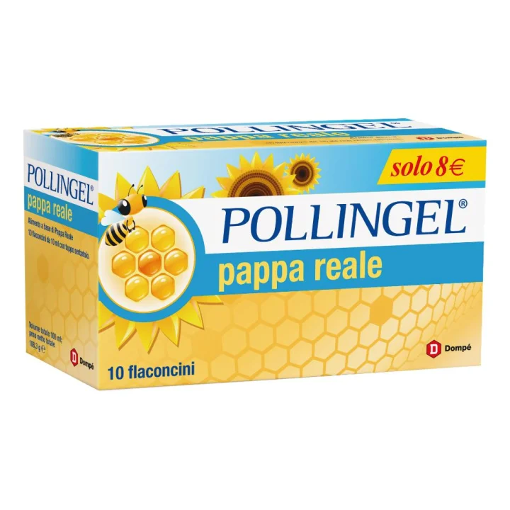 Pollingel Pappa Reale10 Flaconcini - Tonico Energizzante Naturale 