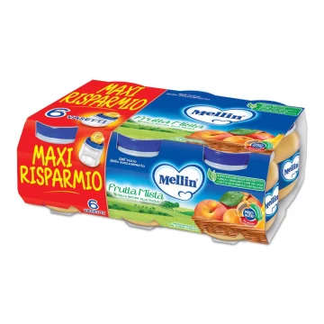 Mellin omogeneizzato frutta mista 100 g 6 pezzi