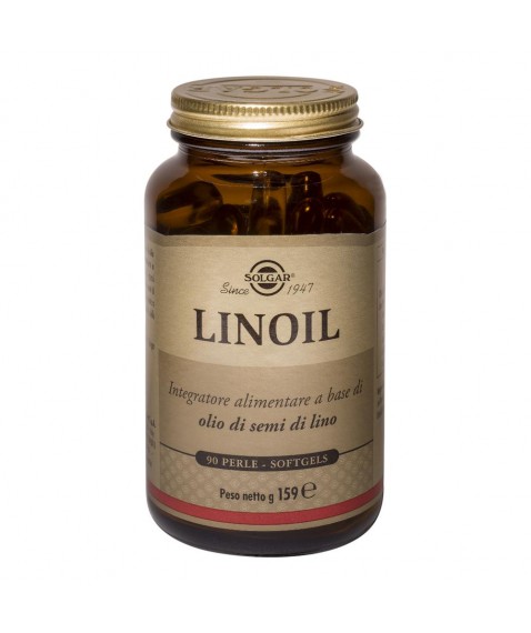 Solgar Linoil 90 Perle Softgels - Integratore alimentare a base di olio di semi di lino 
