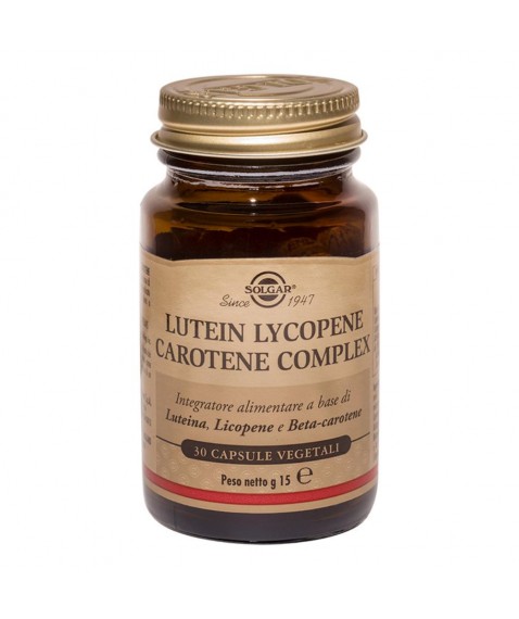 Solgar Lutein Lycopene Carotene Complex 30 Capsule Vegetali - Integratore alimentare a base di luteina licopene e beta-carotene 