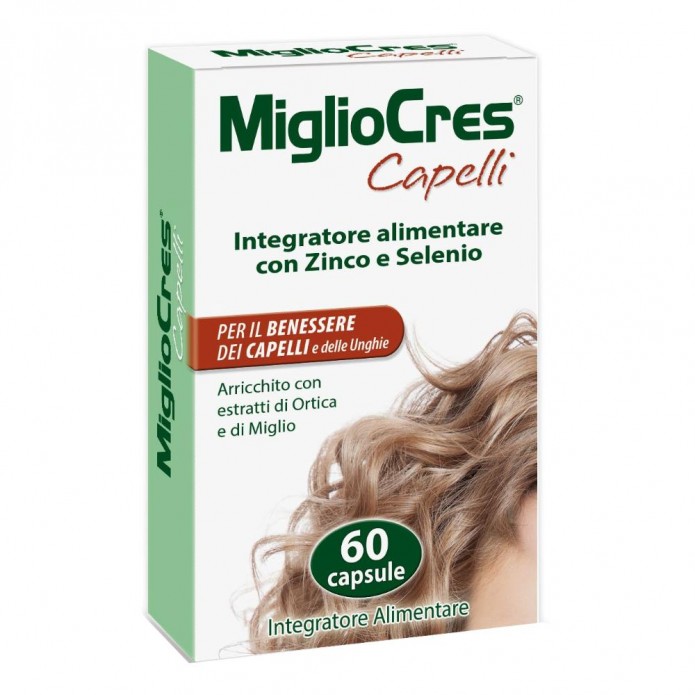 MiglioCres Capelli 60 capsule Integratore per il benessere di capelli e unghie