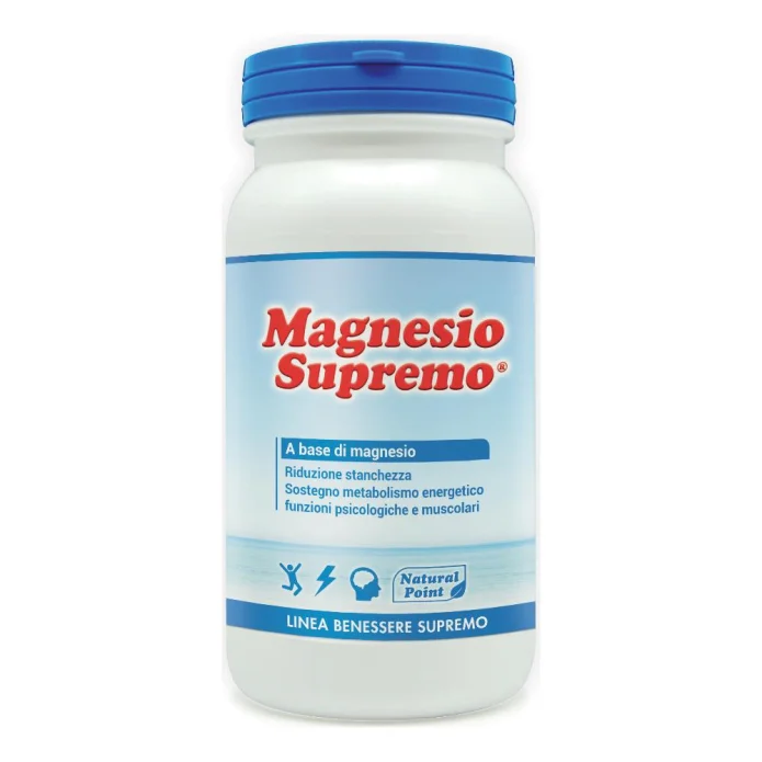 Magnesio Supremo 150 gr Natural Point in Polvere - Integratore di magnesio per combattere stanchezza e stress