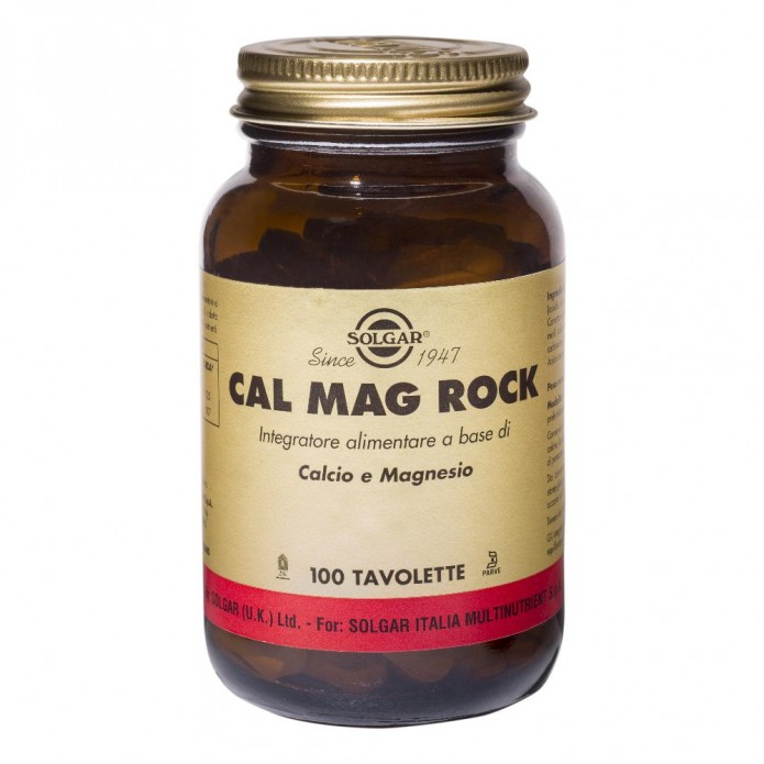 Solgar Cal Mag Rock 100 Tavolette - Integratore alimentare a base di calcio e magnesio