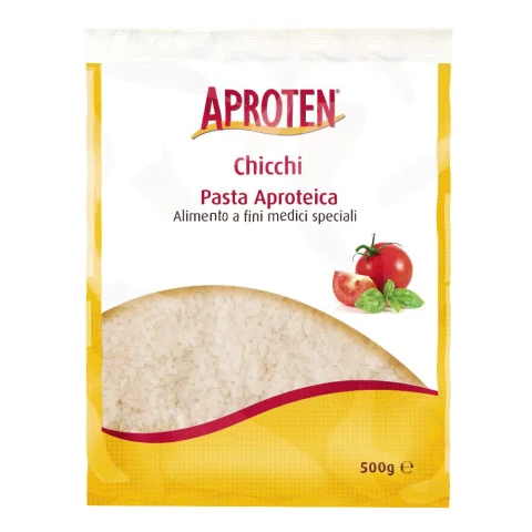 Aproten Chicchi Pasta Aproteica 500 gr - Alimento a fini medici speciali Aproten Chicchi Pasta Aproteica 500 gr - Alimento a fini medici speciali