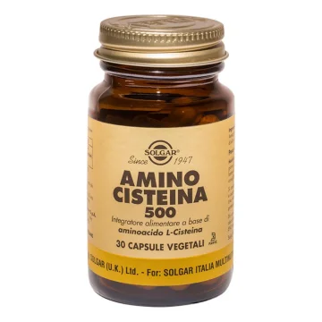 Solgar Amino Cisteina 500 30 Capsule Vegetali - Integratore alimentare per capelli e unghie