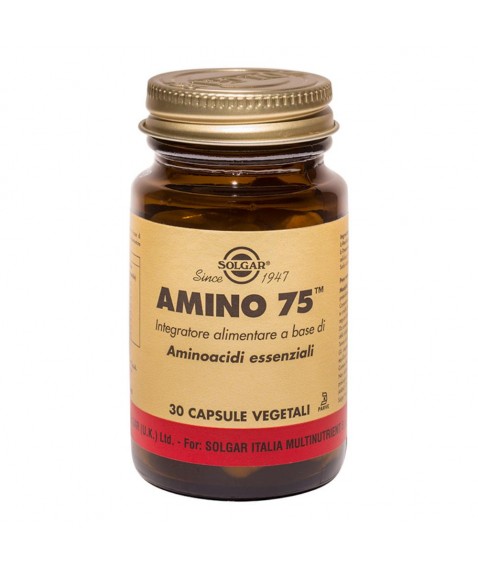 Solgar Amino 75 30 Capsule Vegetali - Integratore alimentare a base di aminoacidi in forma libera