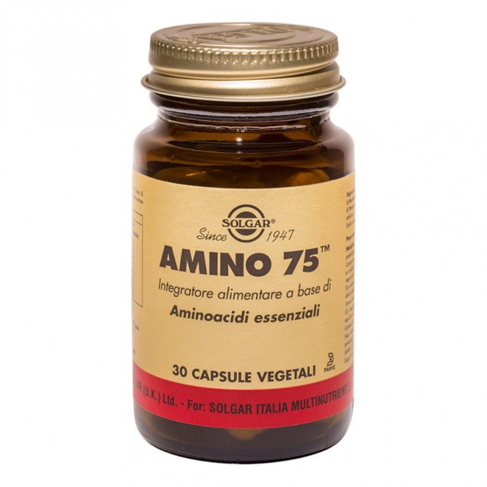 Solgar Amino 75 30 Capsule Vegetali - Integratore alimentare a base di aminoacidi in forma libera