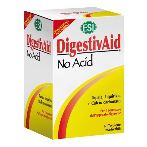 Esi Digestivaid Acid Stop 60 Tavolette - Integratore alimentare lenisce i bruciori di stomaco e favorisce un'ottima digestione Esi Digestivaid Acid Stop 60 Tavolette - Integratore alimentare lenisce i bruciori di stomaco e favorisce un'ottima digestione