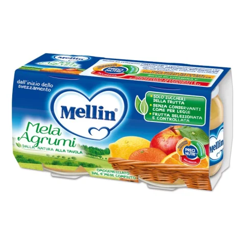 Mellin Omog Mela Agrumi 2x100g