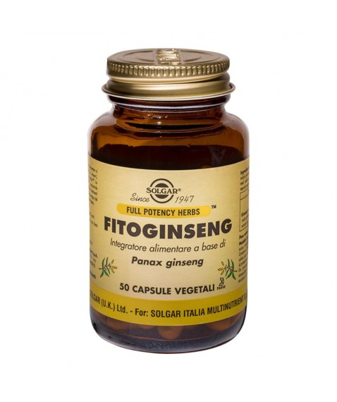 Solgar Fitoginseng 50 Capsule Vegetali - Integratore alimentare antiossidante e per la stanchezza fisica e mentale