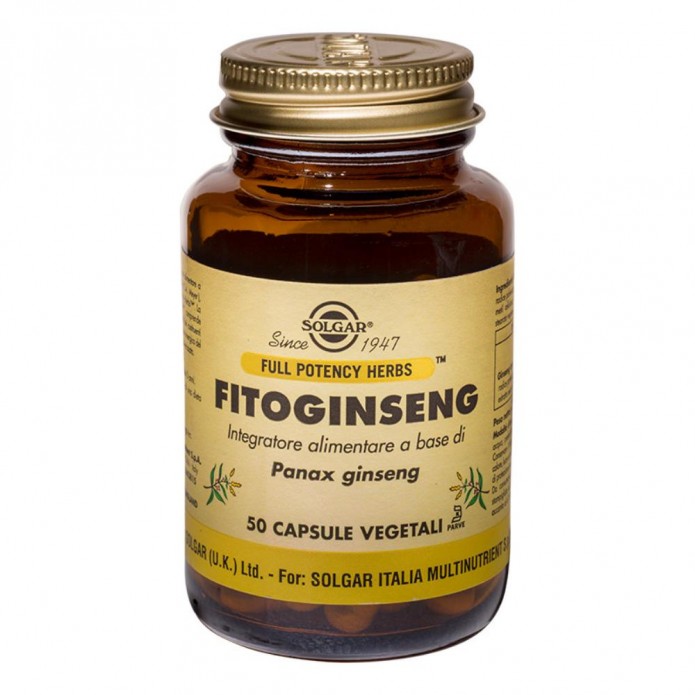 Solgar Fitoginseng 50 Capsule Vegetali - Integratore alimentare antiossidante e per la stanchezza fisica e mentale
