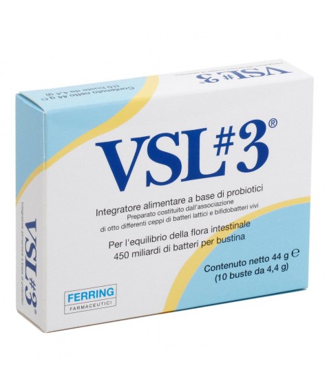 VSL3 10 buste 4,4 g Integratore probiotico per equilibrio flora intestinale