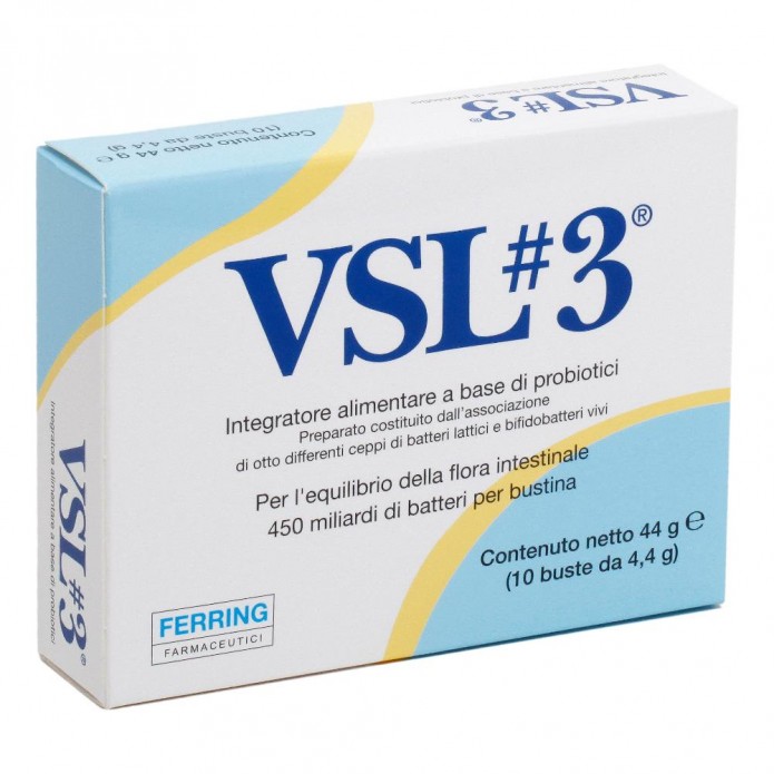 VSL3 10 buste 4,4 g Integratore probiotico per equilibrio flora intestinale