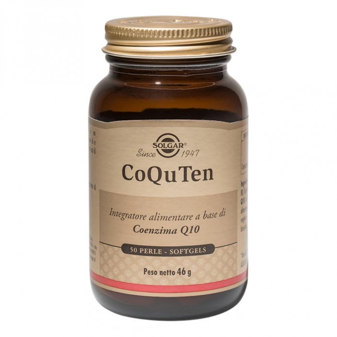 Solgar CoQuTen 50 Perle Softgels - Integratore alimentare a base di Coenzima Q10 ad elevata assorbibilità 
