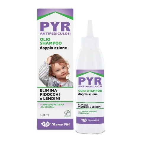 Pyr Antipediculosi Marco Viti Olio-Shampoo Doppia Azione 150 ml - Elimina pidocchi e lendini