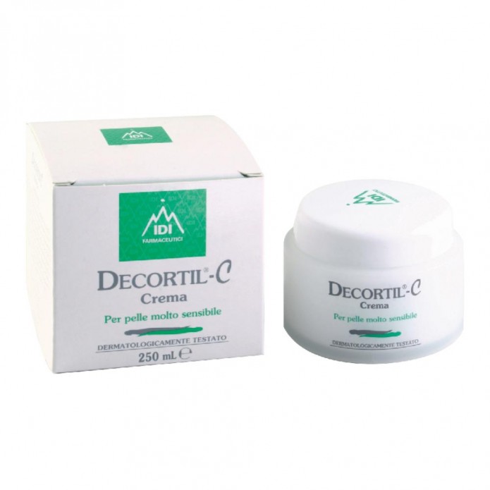 Decortil-C Crema Pelle Sensibile 250 ml - Azione Lenitiva ed Idratante Sensibile e Disidratata