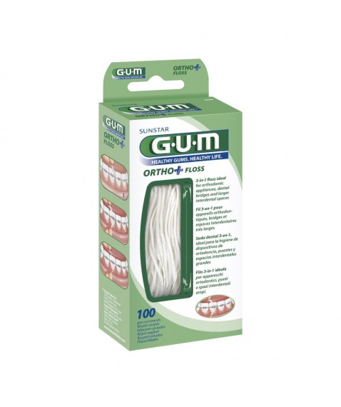Gum Ortho+floss Filo 100pz