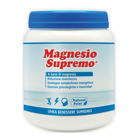 Magnesio Supremo 300 gr Natural Point in Polvere - Integratore di magnesio per combattere stanchezza e stress