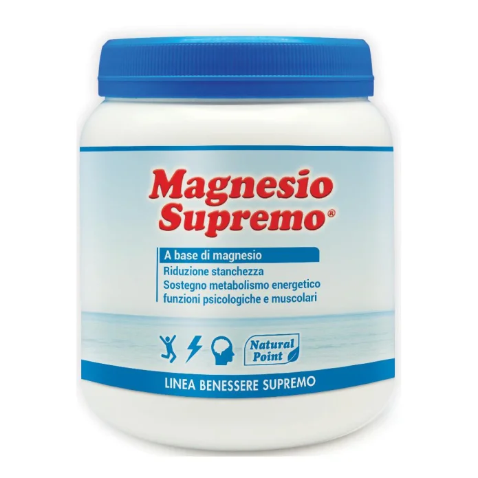 Magnesio Supremo 300 gr Natural Point in Polvere - Integratore di magnesio per combattere stanchezza e stress