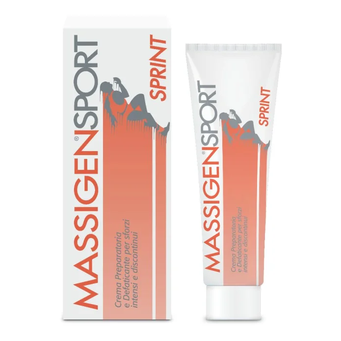 Massigen Sport Sprint Crema Preparatoria e Defaticante 50 ml - Adatta agli sport che richiedono tensione muscolare e scatti veloci