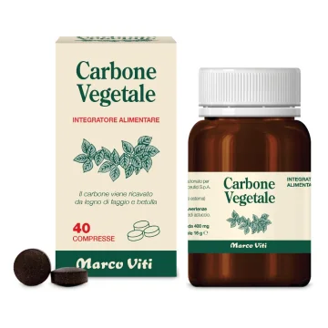 Carbone Vegetale Marco Viti 40 Compresse - Integratore alimentare contro il gonfiore addominale