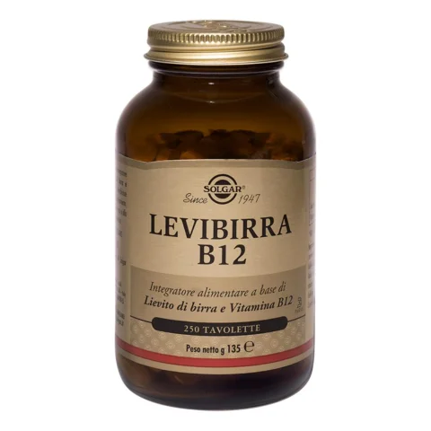Solgar Levibirra B12 250 Tavolette - Integratore alimentare energetico a base di lievito di birra e vitamina B12 Solgar Levibirra B12 250 Tavolette - Integratore alimentare energetico a base di lievito di birra e vitamina B12