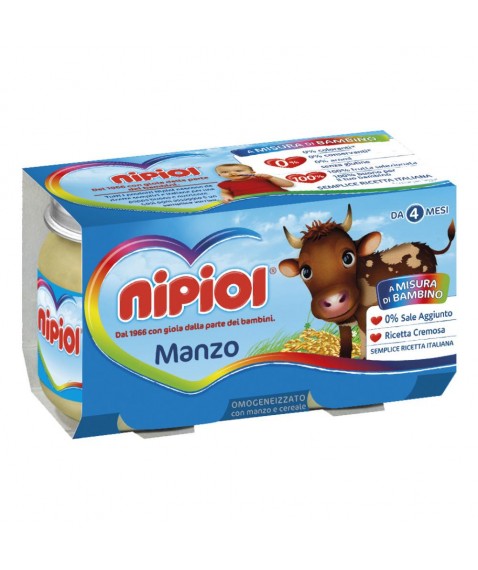 OMO NIPIOL Manzo 2x120g