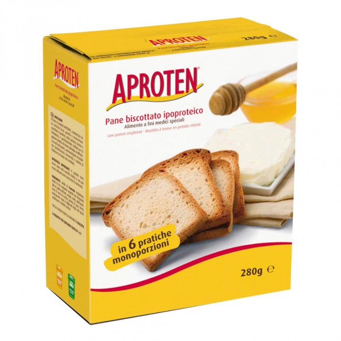 Aproten Pane Biscottato Ipoproteico 280 gr - Alimento a fini medici speciali