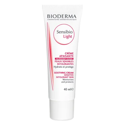 Bioderma Sensibio Light 40 ml - Trattamento idratante quotidiano lenitivo per pelli intolleranti da normali a miste