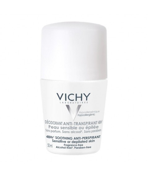 Vichy Deodorante Anti-Traspirante Pelli Sensibili 48 h Roll-On 50 ml