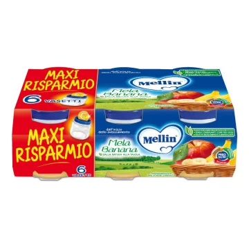 Mellin Omogeneizzato Mela Banana 6 x 100 g