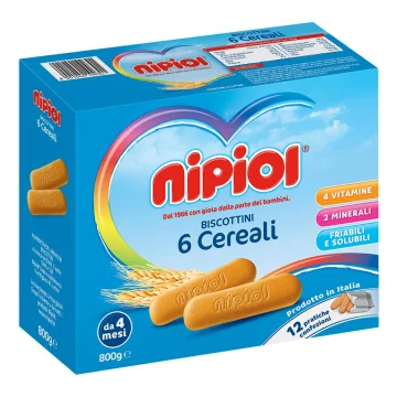 NIPIOL-BISCOT 6 CEREALI 800G