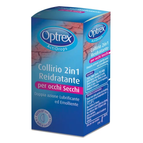 Optrex Actidrops Collirio 2 in 1 per Occhi Secchi - Collirio Per la Secchezza Oculare