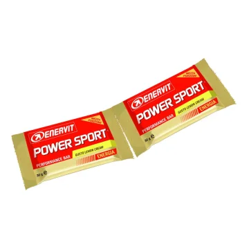 Enervit Power Sport Double Lemon Cream GUSTO CREMA A LIMONE 2 mezze porzioni box 1 barretta