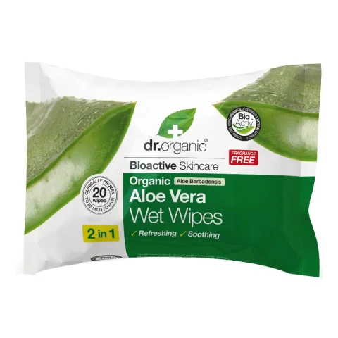 DR ORGANIC ALOE WET WIPES 20PZ
