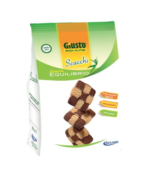 GIUSTO S/G Bisc.Scacchi 250g