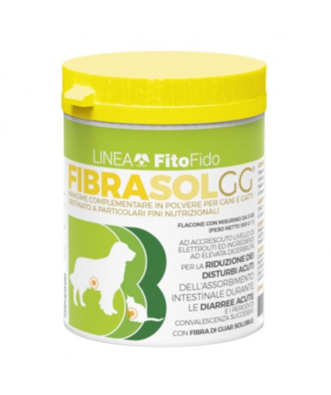 Fibrasol GG polvere 100 g Mangime cani e gatti per disturbi intestinali