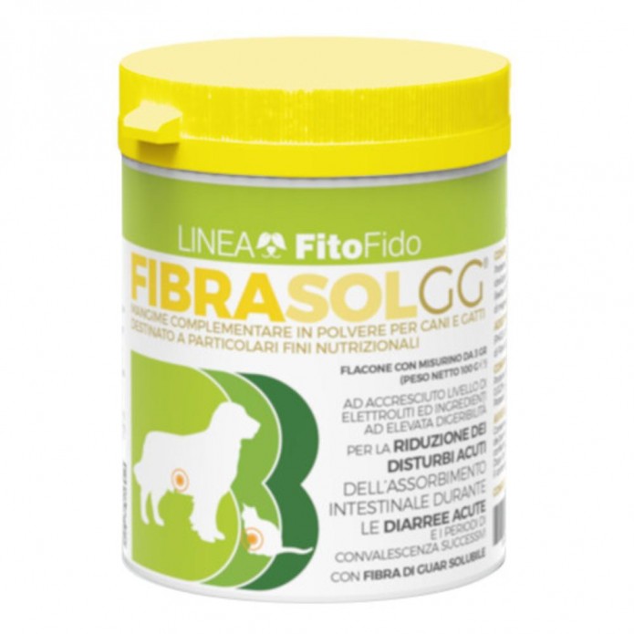Fibrasol GG polvere 100 g Mangime cani e gatti per disturbi intestinali