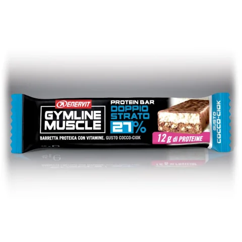 ENERVIT GYMLINE MUSCLE PROTEIN BAR 27% BARRETTA PROTEICA DOPPIO STRATO COCCO-CIOCCOLATO 45 gr