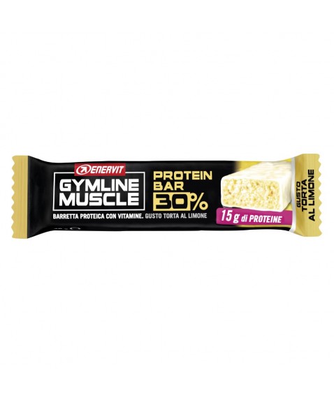 Gymline Muscle Protein Bar 30% Barretta Proteica Gusto Torta al Limone 48 gr