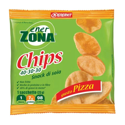 ENERZONA Chips Gusto Pizza 1 Sacchetto 23 gr ENERZONA Chips Gusto Pizza 1 Sacchetto 23 gr