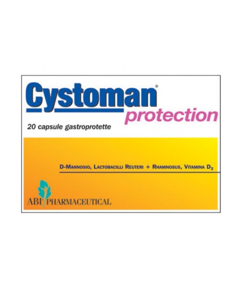 Cystoman Protection 20 Capsule Gastroprotette - Integratore alimentare per le vie urinarie 