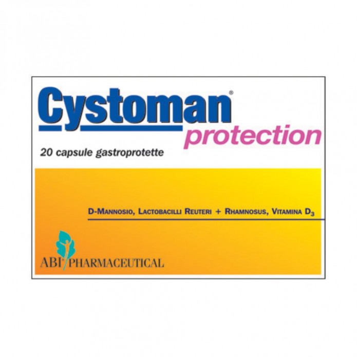 Cystoman Protection 20 Capsule Gastroprotette - Integratore alimentare per le vie urinarie 