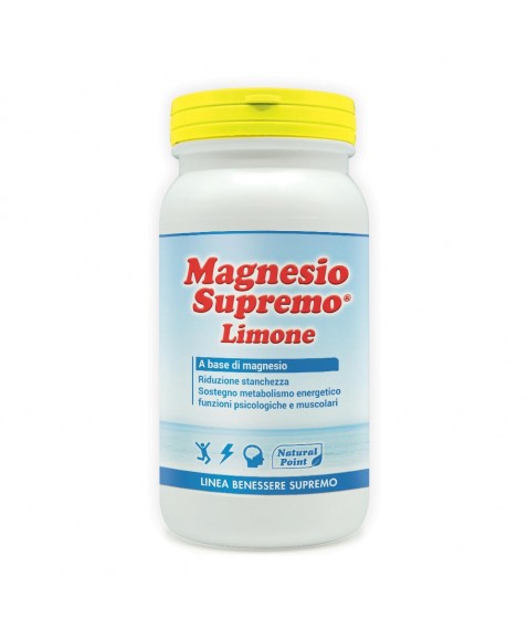 Natural Point Magnesio Supremo Limone in polvere 150 g - Integratore di magnesio a rapido assorbimento
