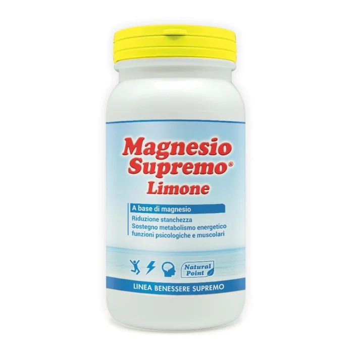 Natural Point Magnesio Supremo Limone in polvere 150 g - Integratore di magnesio a rapido assorbimento