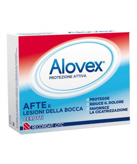 Alovex Protezione Attiva 5 Cerotti Contro Le Afte - Attenua Il Dolore ed Aiuta la Cicatrizzazione 