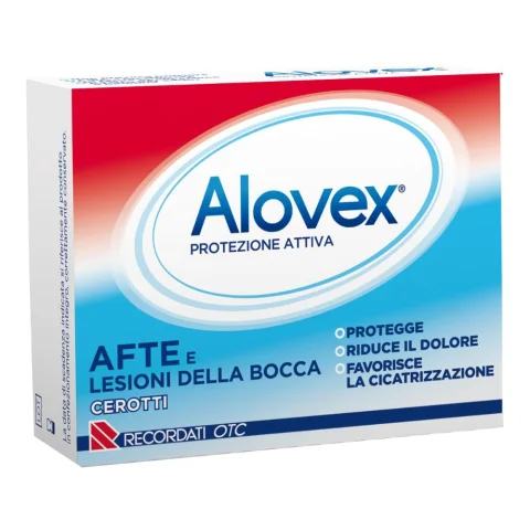 Alovex Protezione Attiva 5 Cerotti Contro Le Afte - Attenua Il Dolore ed Aiuta la Cicatrizzazione
