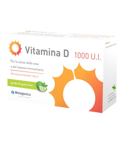 Vitamina D 1000 U.I. Metagenics 168 Compresse Masticabili - Integratore per le ossa e le difese immunitarie